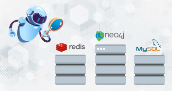 robot looking at redis, neo4j and MySQL