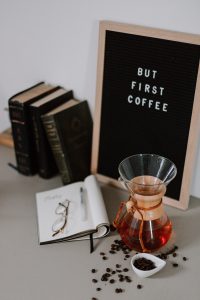 Coffee, glasses, but first coffee